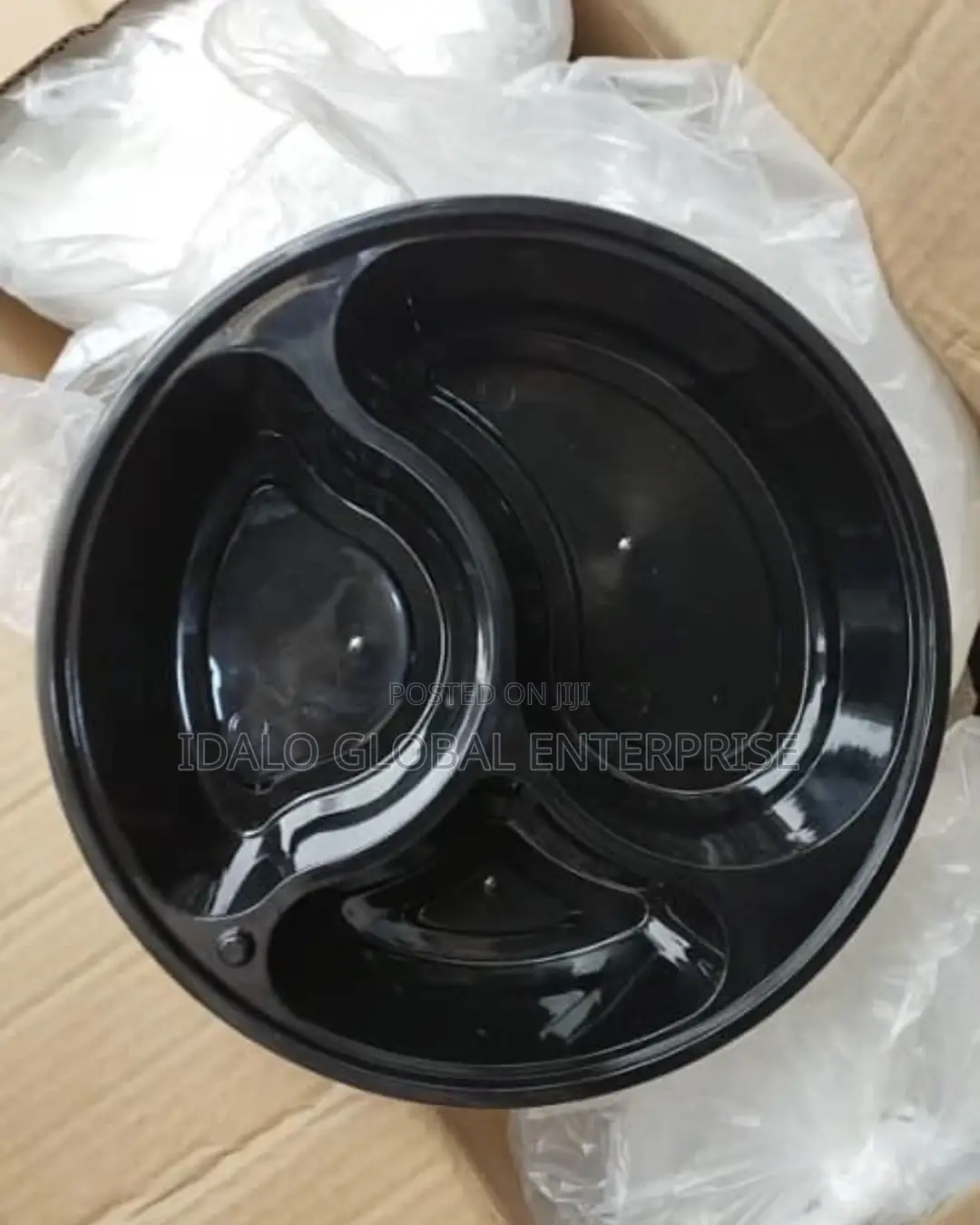 3-Compartment Disposable Plates - (50pcs)