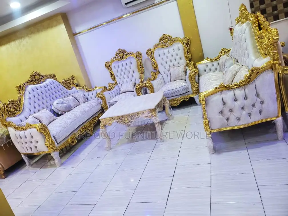Complete Set of High Quality Turkish Royal Fabric Sofa Chair