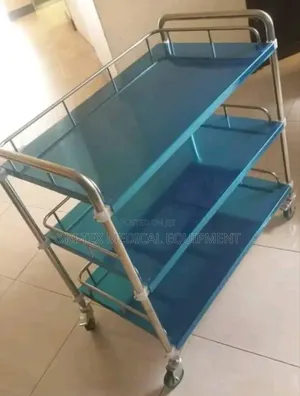 Three Steps Stainless Steel Instrument Trolley