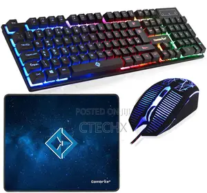 Combrite Raptor Gaming Keyboard and Mouse Set With Mouse Pad