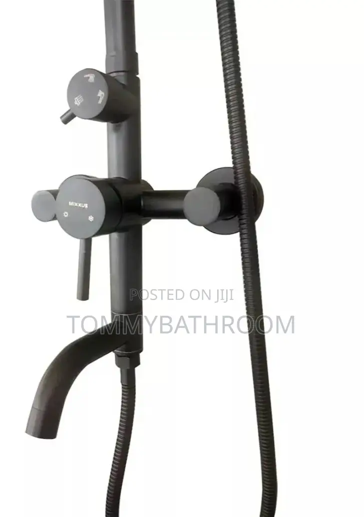 Black Standing Shower