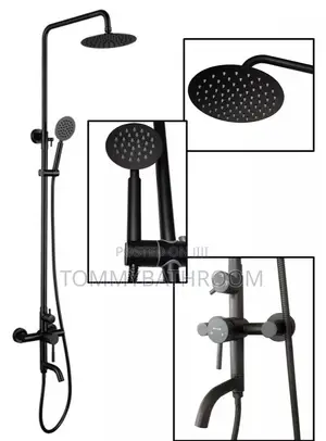 Black Standing Shower