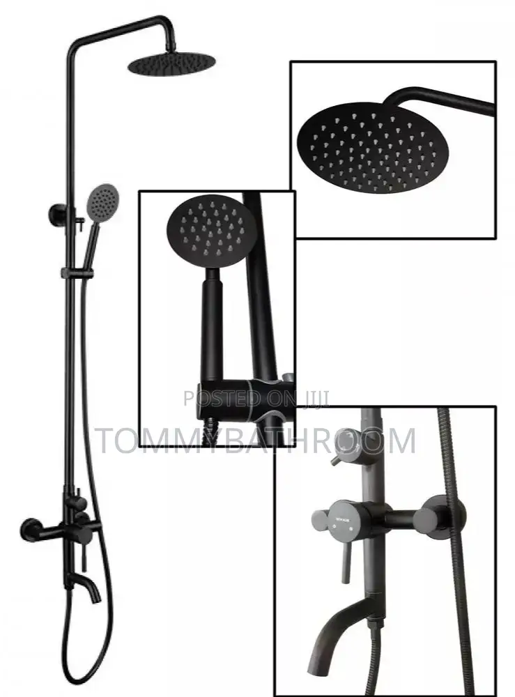 Black Standing Shower