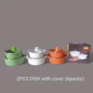 2pcs Dish With Cover
