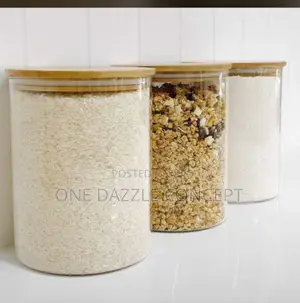 3.8ltr Wide Mouth Glass Jar With Bamboo Lid