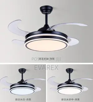 Flat Chandelier Light With Fan