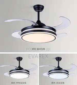 Flat Chandelier Light With Fan