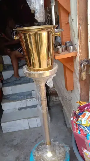 Gold Stainless Champagne Bucket With Stand
