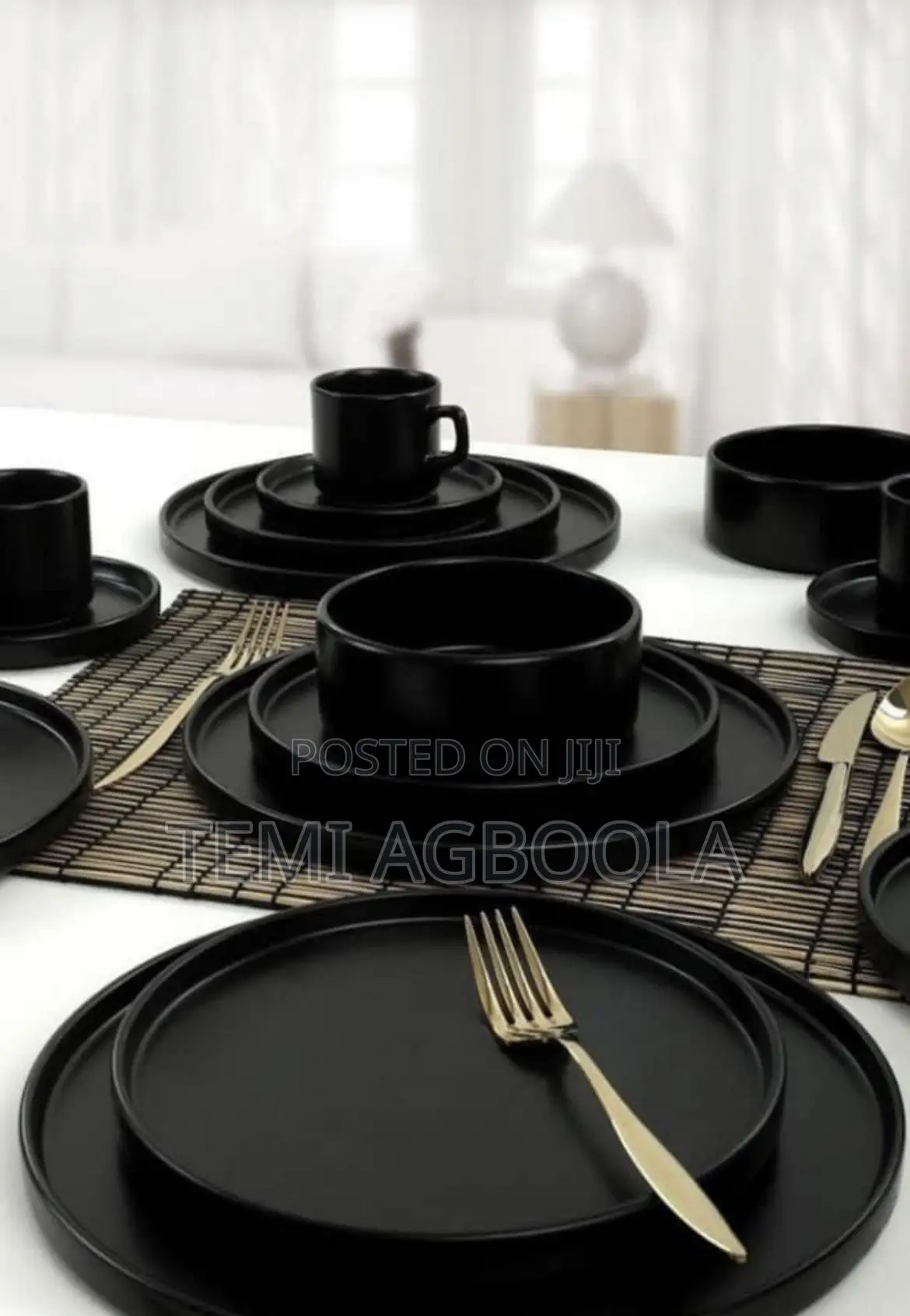 16pcs Dinner Set (Matte Black