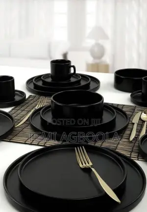 16pcs Dinner Set (Matte Black