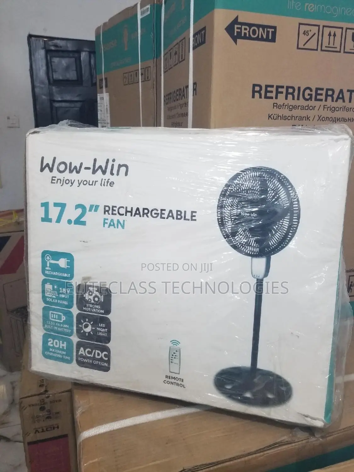 Efficient Wow-Win Rechargeable Fan 17.2".
