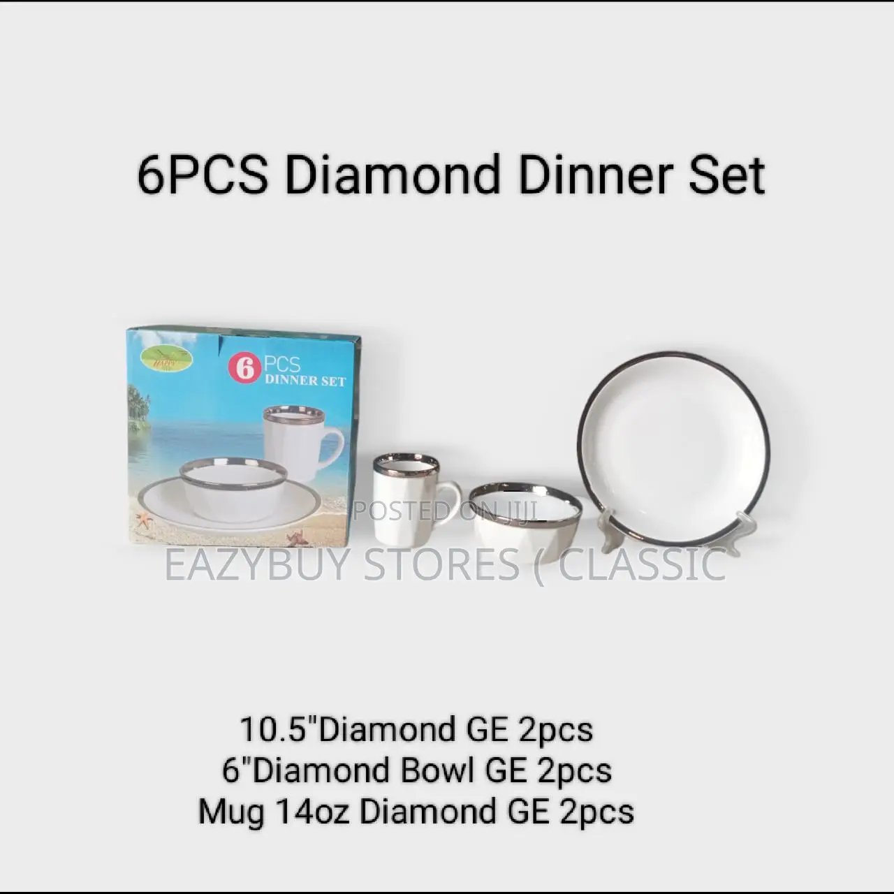 6pcs Diamond Dinner Sets