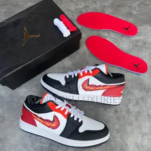 Original Air Jordan 1 Low Flaming Swoosh Sneakers