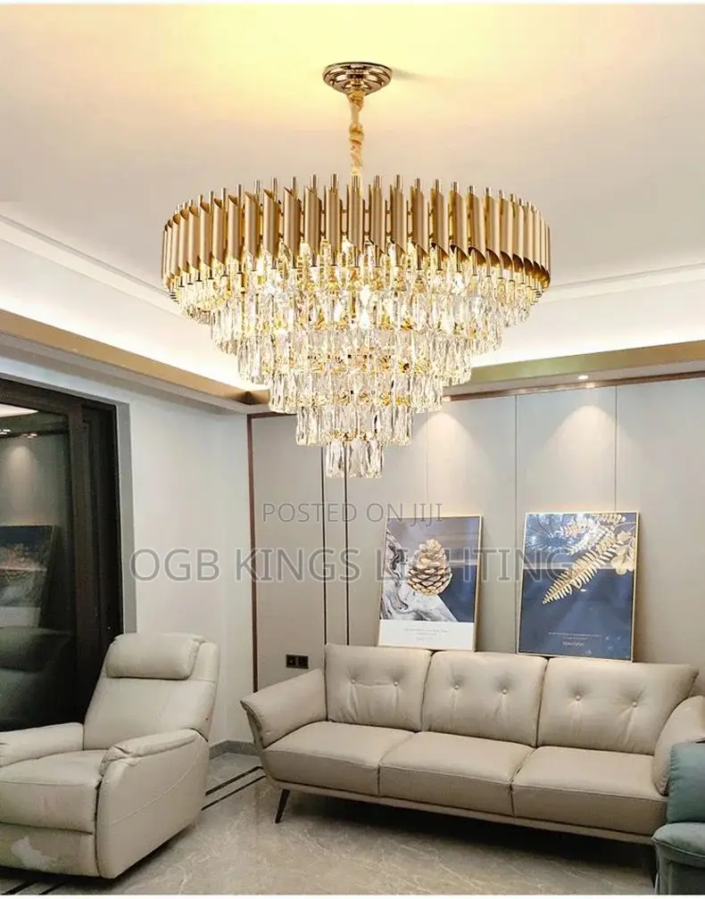 Living Room Crystal Chandelier Light LED Lights