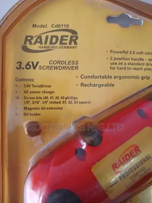 Raider 14pc Set Cordless Screwdriver Cd0110