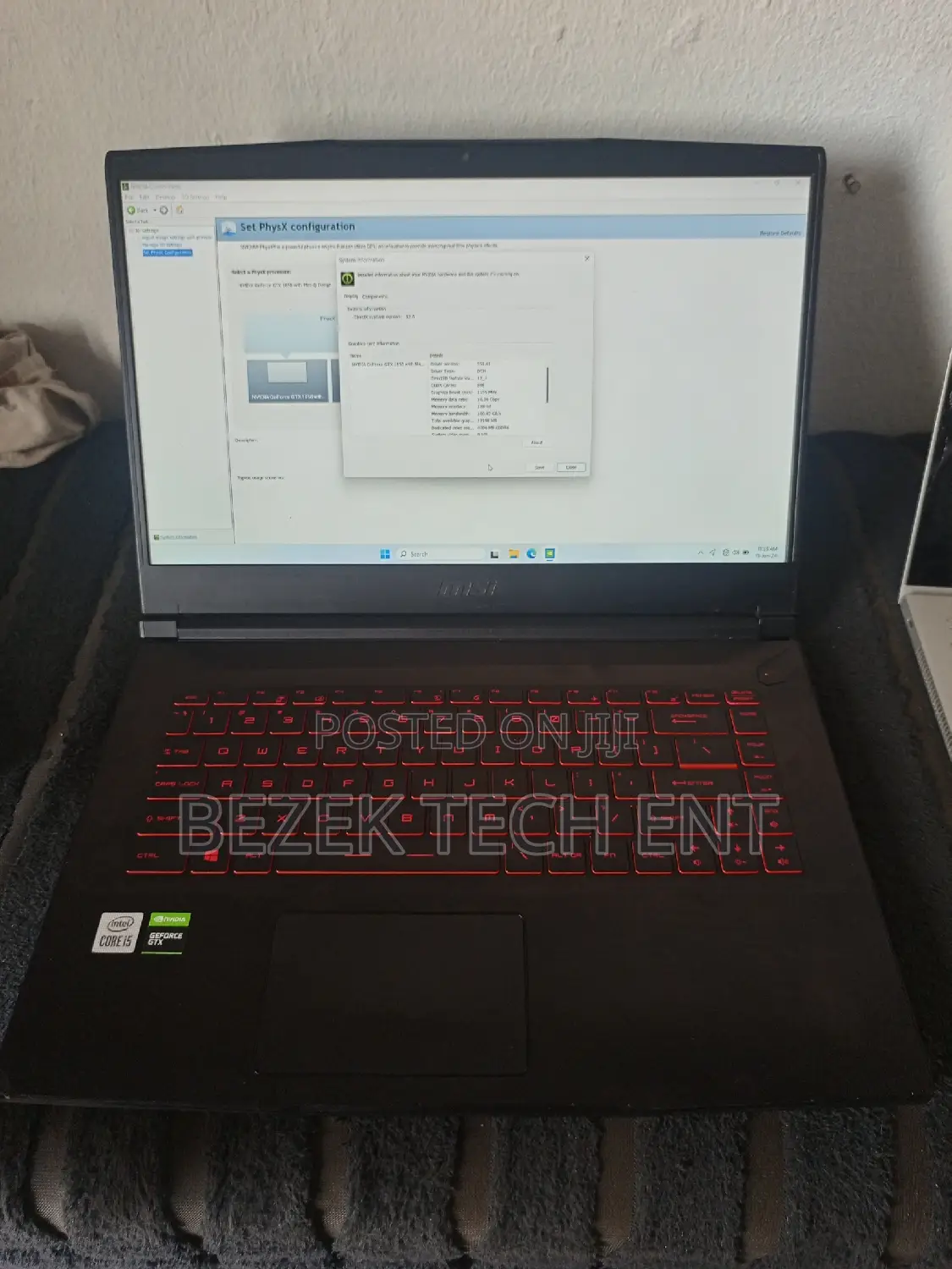 New Laptop MSI GF63 16GB Intel Core I5 SSD 256GB
