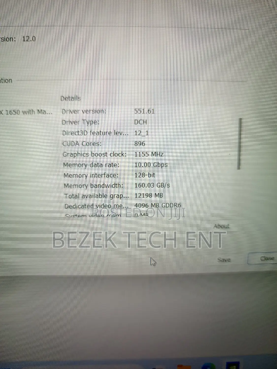 New Laptop MSI GF63 16GB Intel Core I5 SSD 256GB
