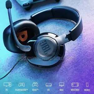 JBL Quantum 200 Wired Over-Ear Gaming Headset With Flip-Up B
