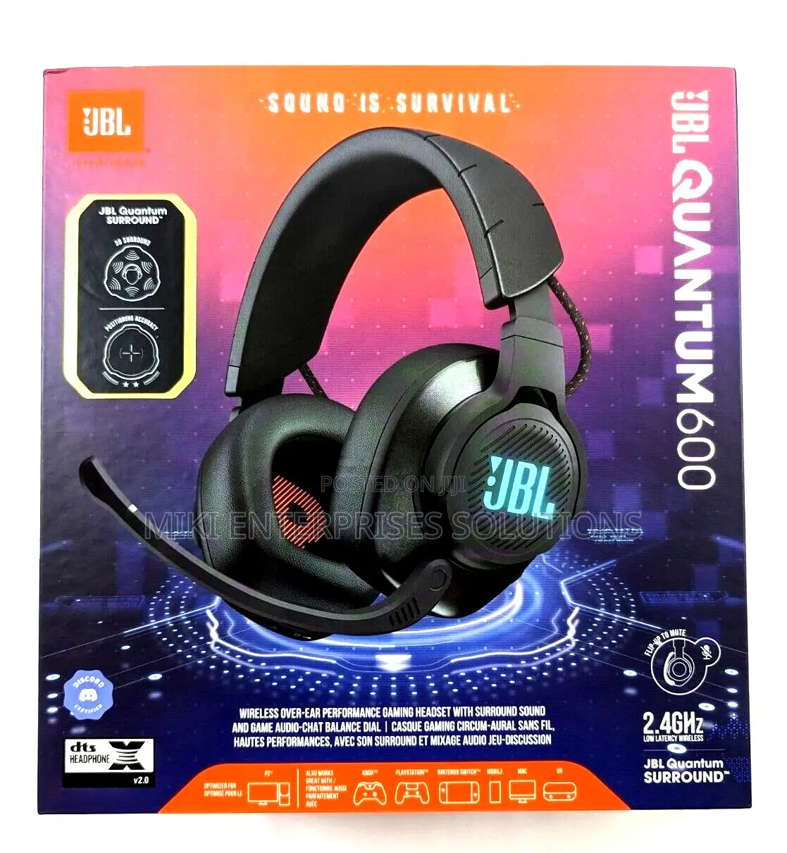 JBL Quantum 200 Wired Over-Ear Gaming Headset With Flip-Up B