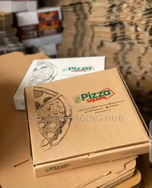 Neatly Corrugated Pizza Carton Boxes With Partial Branding