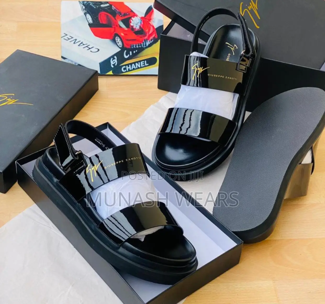 Zanotti Leather Slip X Sandal