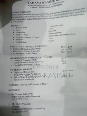 Security CV