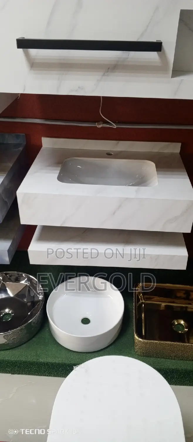 Mabel Top Wall Hung Vanity Basin With Complete Accessories