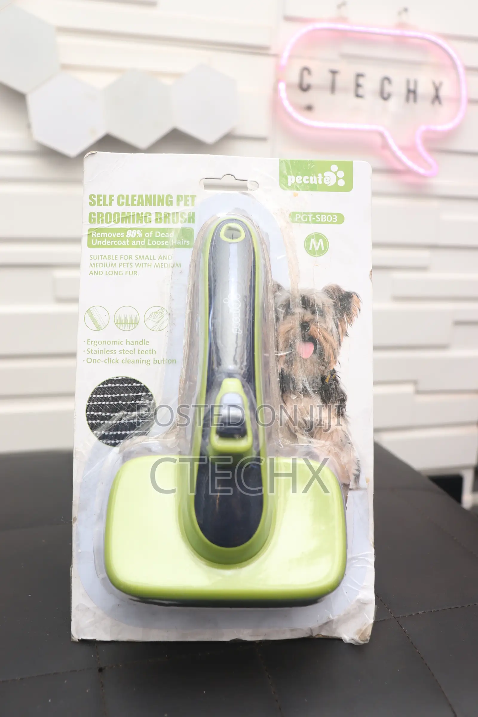 Pecute Self-Cleaning Grooming Brush for Dogs, Cats, Rabbit