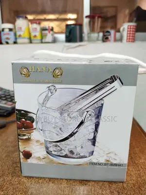Glass Ice Bucket With Handle