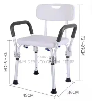 Elderly Bath Shower Seat Chair With Backrest and Side Guild