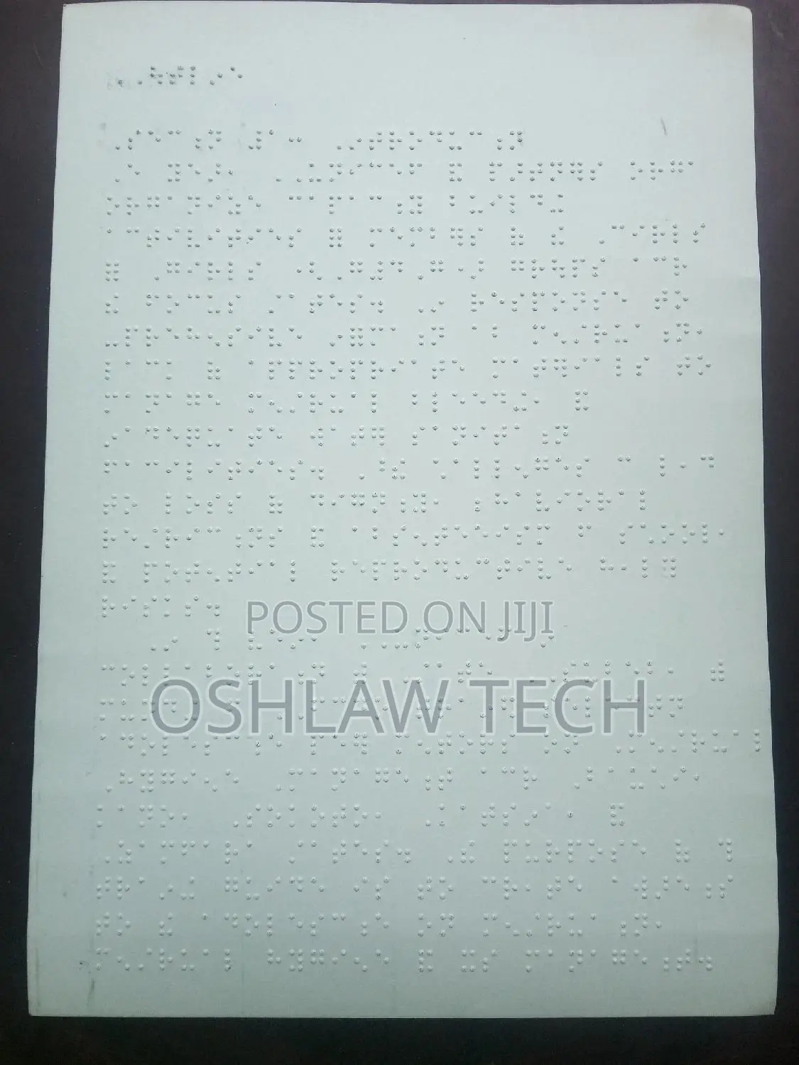 Braille Paper