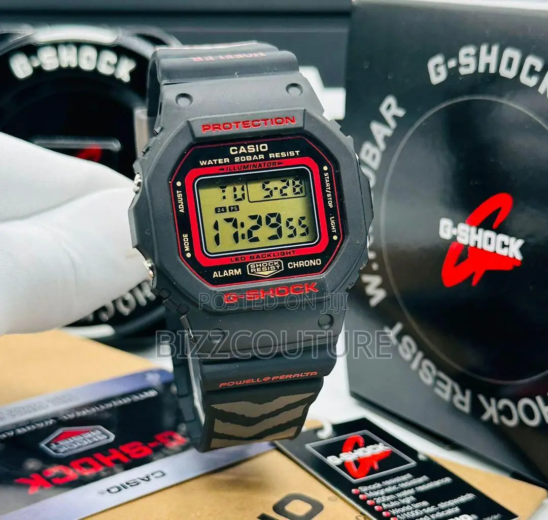 Original Casio G-Shock Digital Black Rubber Strap Watch