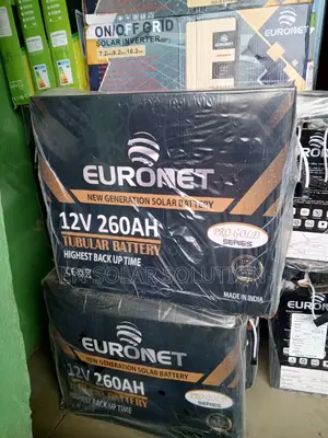 260ahs Solar EURONET Indian Tall Tubular Battery Available