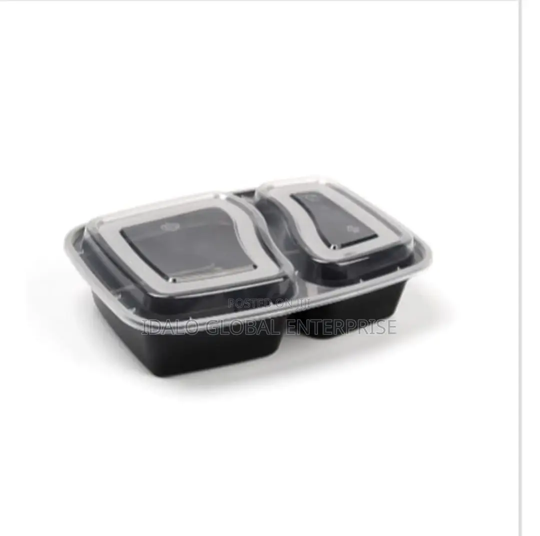 2 Compartment Disposable Plates - (50pcs)