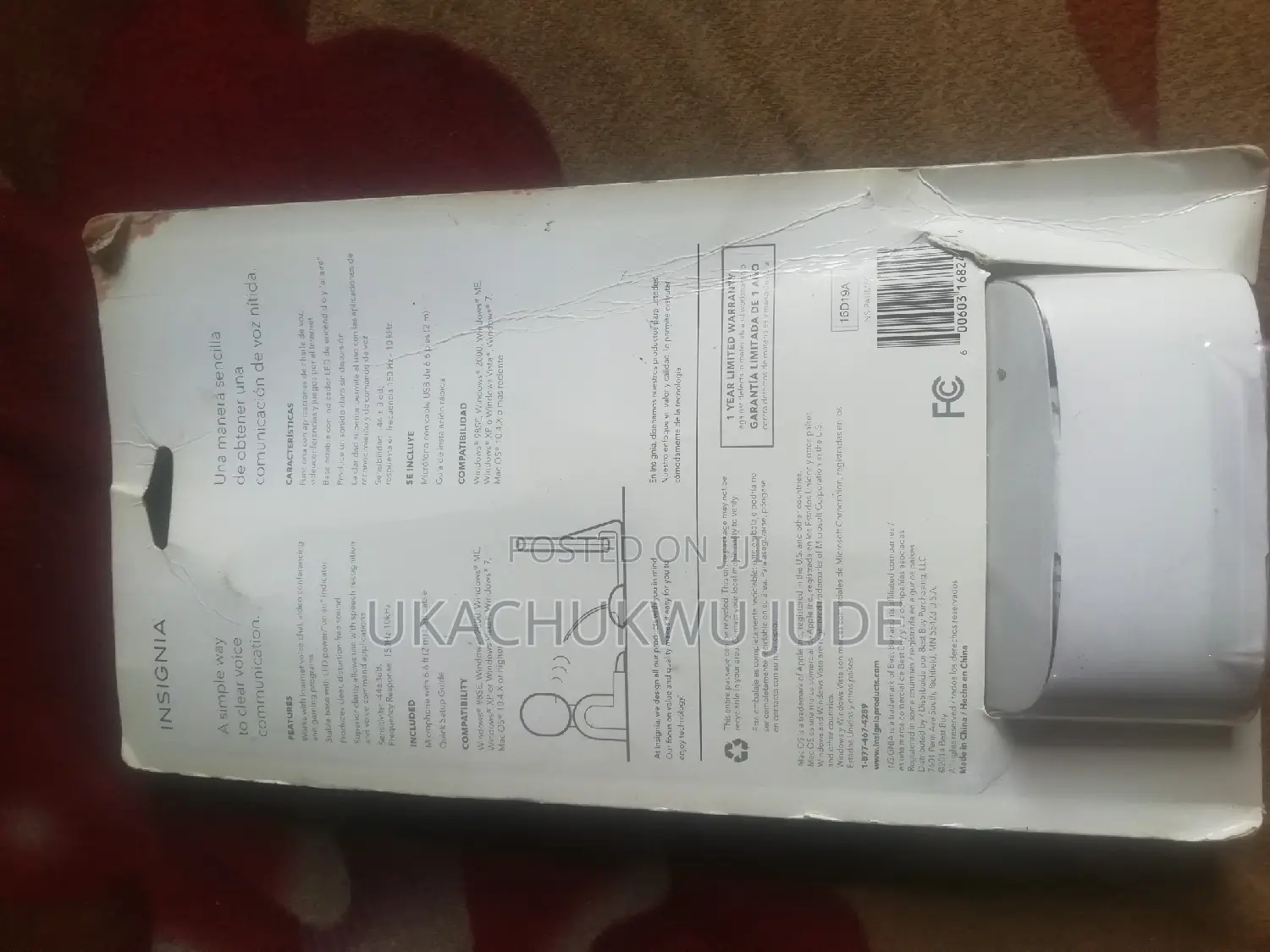 Insignia - USB Microphone With Noice Cancellation
