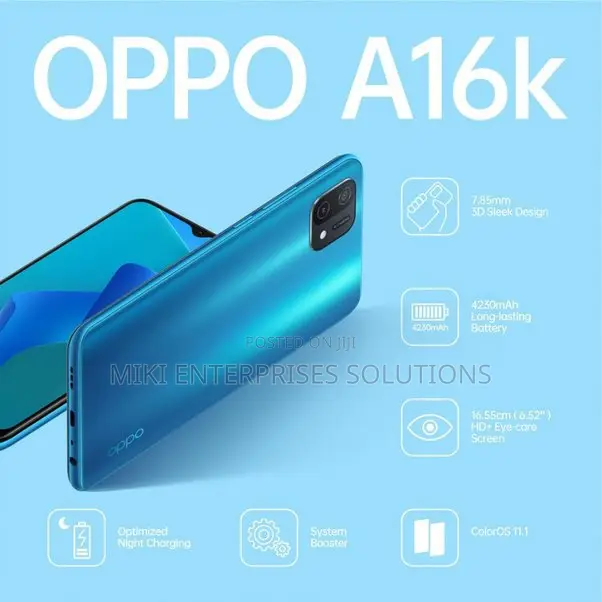 New Oppo A16K 64 GB Blue