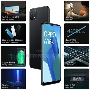 New Oppo A16K 64 GB Blue