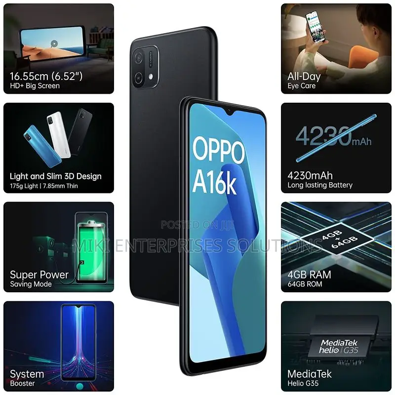 New Oppo A16K 64 GB Blue