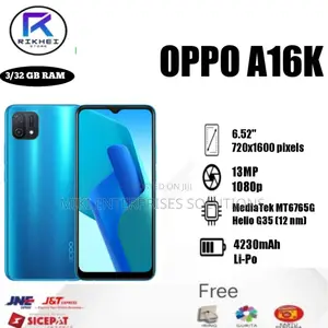 New Oppo A16K 64 GB Blue