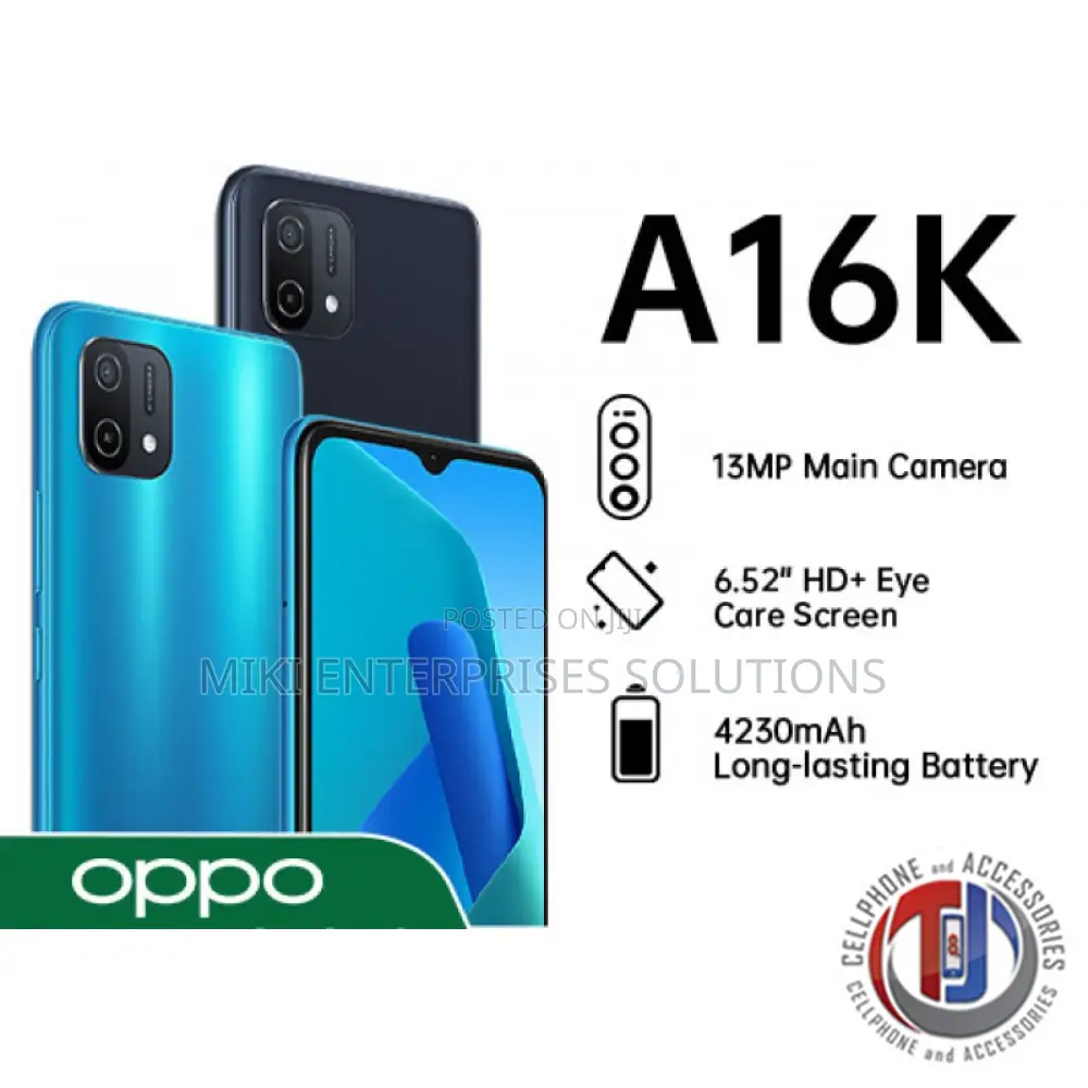 New Oppo A16K 64 GB Blue