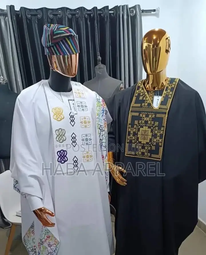 Agbada Design With Monogram Embroidery