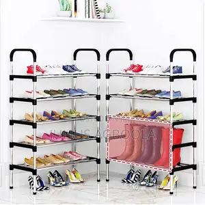 Shoe Rack + Steel Pipes Shoe Organizer Rack -6- Layer Rack