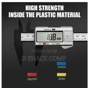 Electronic Digital Caliper Carbon Fiber Measuring Tool 150mm