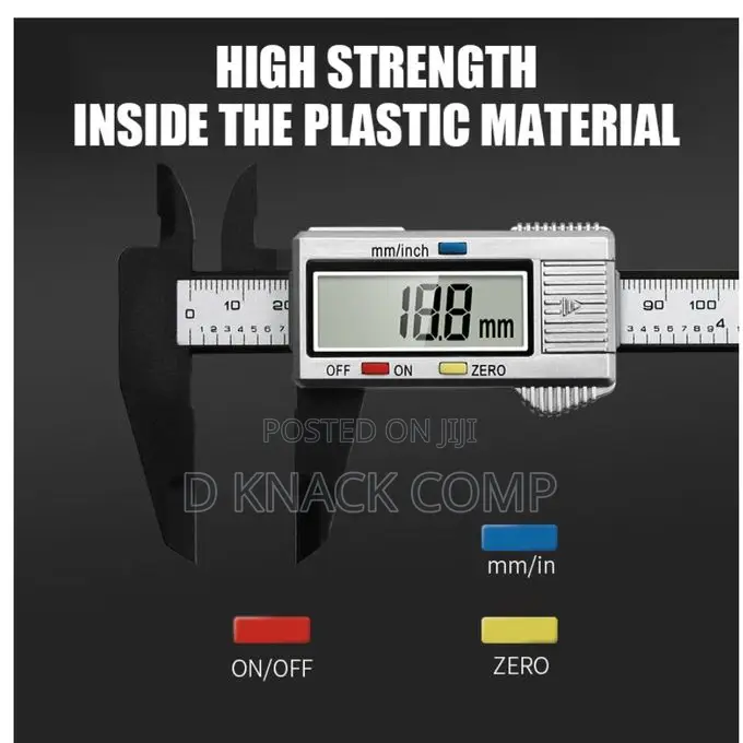 Electronic Digital Caliper Carbon Fiber Measuring Tool 150mm