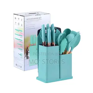 Silicon Spoon and Knife Set With Chopping Board