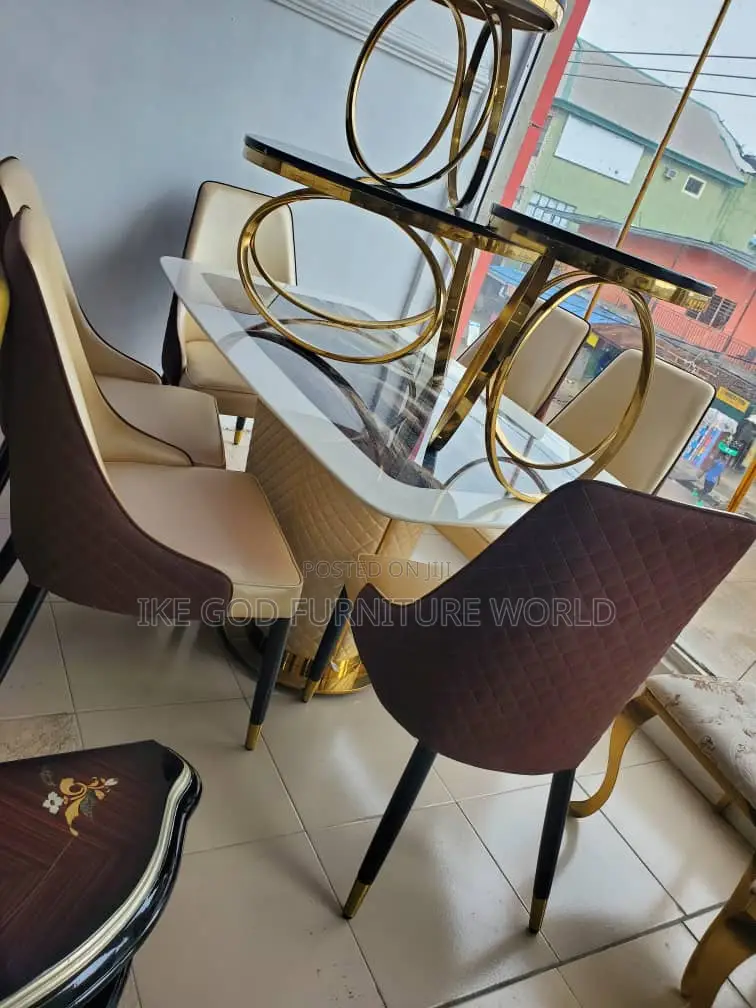 6seater Imported Turkish Marble Contemporary Dining Table