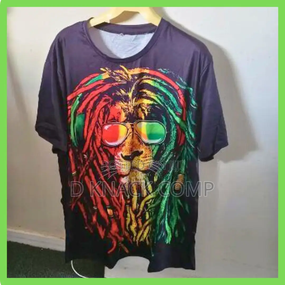 3D Digital Lion Pattern Print Graphic T-Shirts Tees