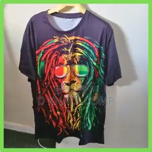 3D Digital Lion Pattern Print Graphic T-Shirts Tees