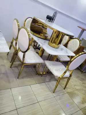 6seater Turkish Marble Contemporary Dining Table