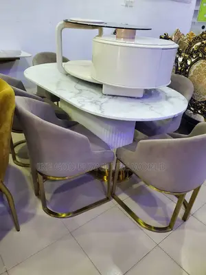 6seater Turkish Marble Contemporary Dining Table